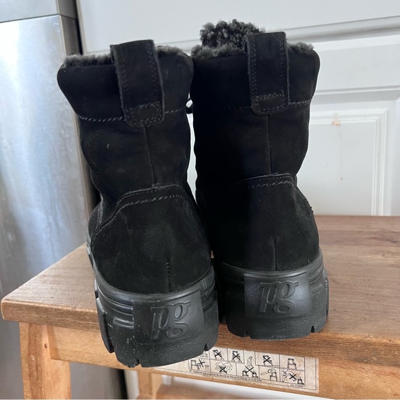 Paul Green Joaquin Genuine Shearling Boot Black Nubuck Women's Size 8 UK 10.5 US - Picture 3 of 9